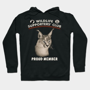 Caracal Wild Cat Close-up for Wildlife Supporters Hoodie